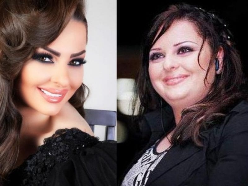المطربة الأردنية "ديانا كرزون" قبل وبعد خسارة الوزن