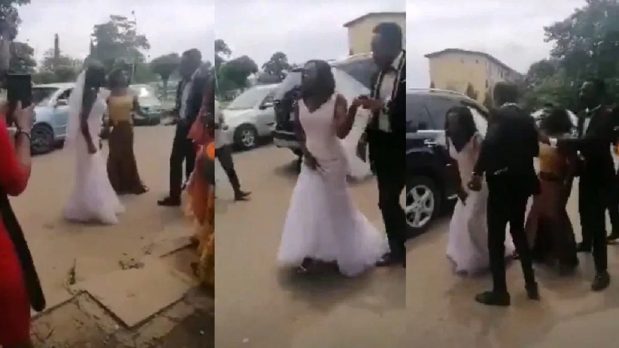 Nigerian Bride Calls Off Wedding Outside Church After Finding Out 'Groom Slept With Bridesmaid'