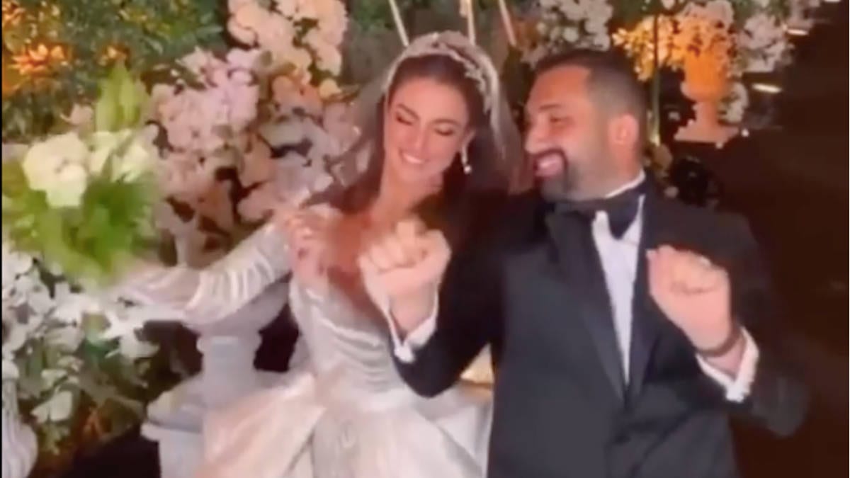 رقص درة وهاني سعد في حفل زفافهما