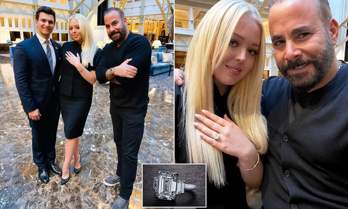 Tiffany Trump, 27, seizes final White House photo opportunity to announce her engagement to billionaire toyboy Michael Boulos, 23, with West Wing picture, after he 'proposed to her in the Rose Garden over the weekend'