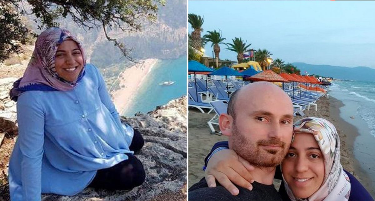 Turkish husband poses with his pregnant wife 'moments before he threw her to her death so he could claim life insurance money'