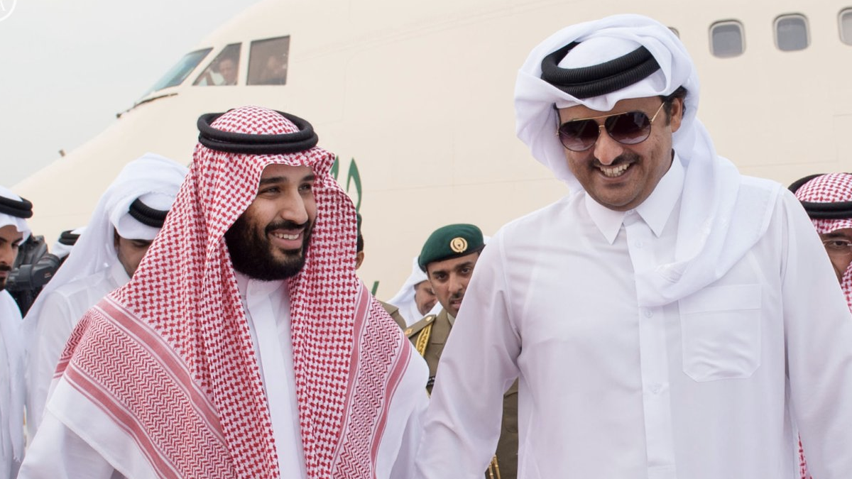 الشبخ تميم بن حمد والامير محمد بن سلمان