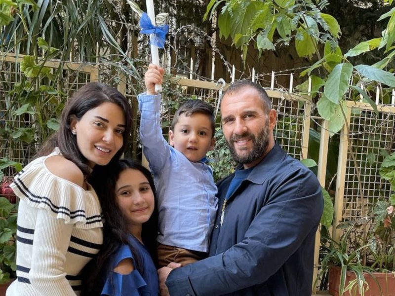 سيرين عبد النور مع عائلتها