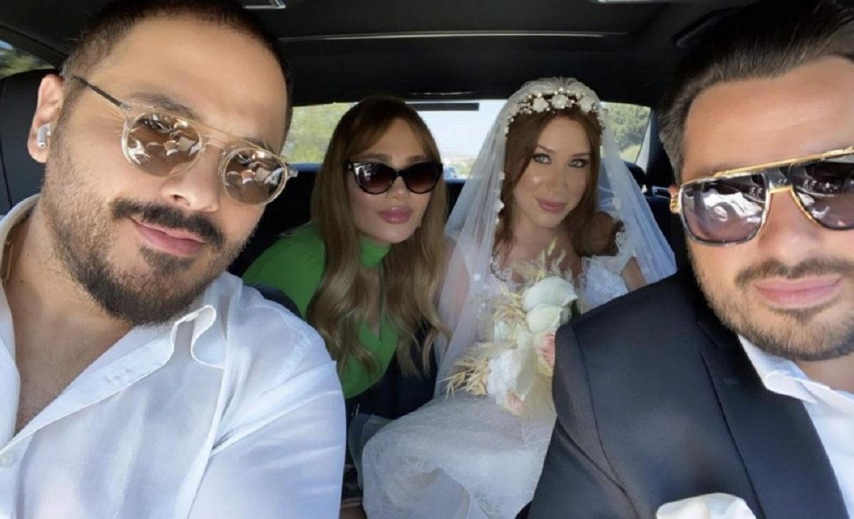 زواج سابين في قبرص بحضور رامي عياش وزوجته داليدا