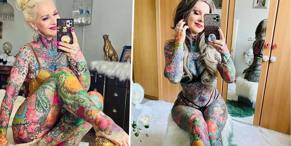 A 55-year-old woman reportedly spend about $35,000 over the last 5 years covering almost her whole body in ink.