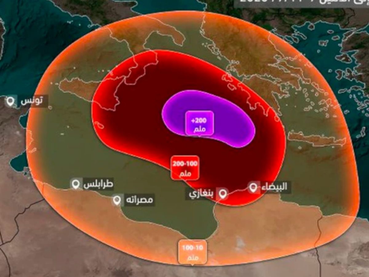 مشاهد مرعبة من اعصار ليبيا.. فيديو